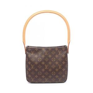 LOUIS VUITTON Authentic Brown Monogram Leather Looping MM Shoulder Bag